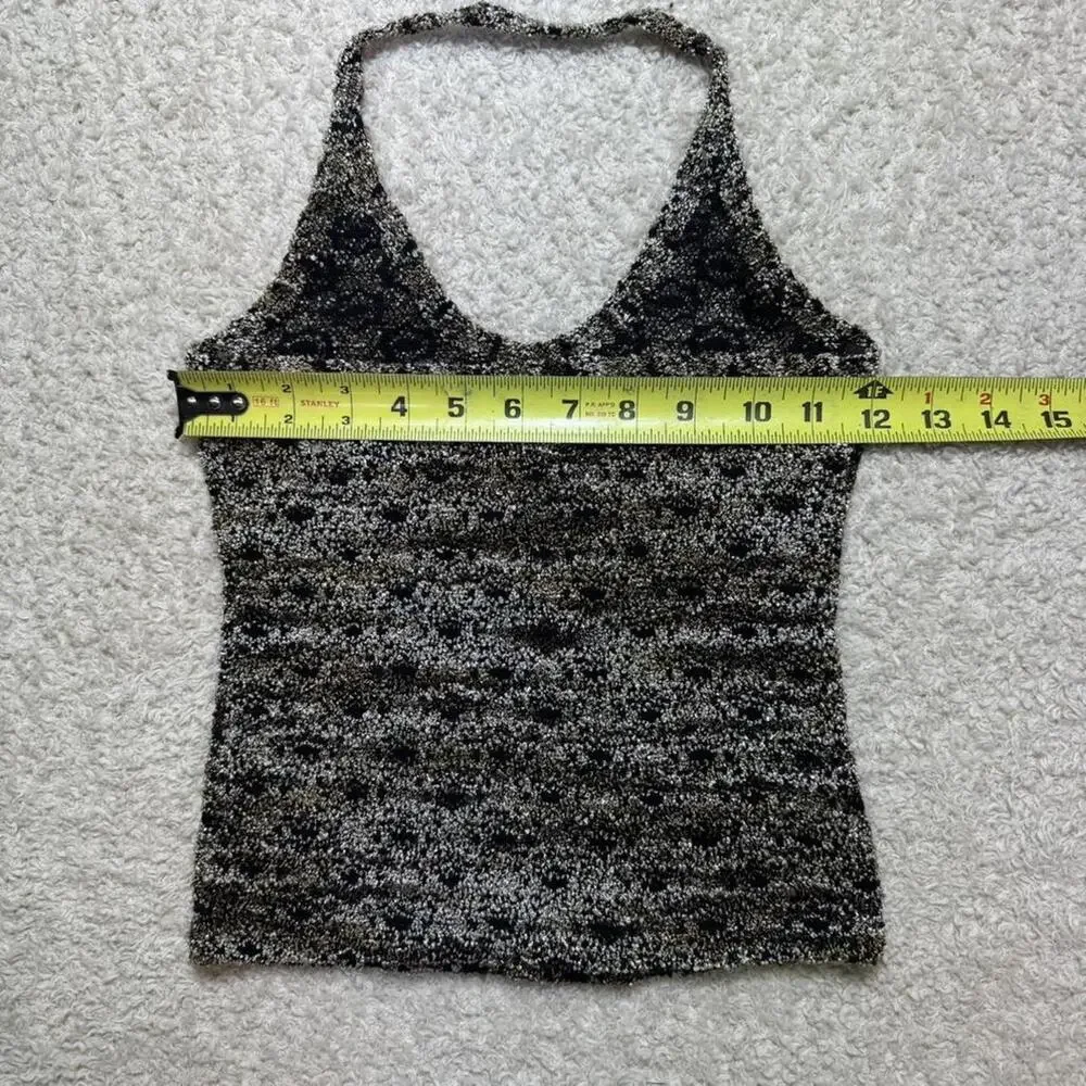 Vintage 1990's Y2K 579 Textured Stretch Halter Top XS NWT made in USA - Picture 6 of 7